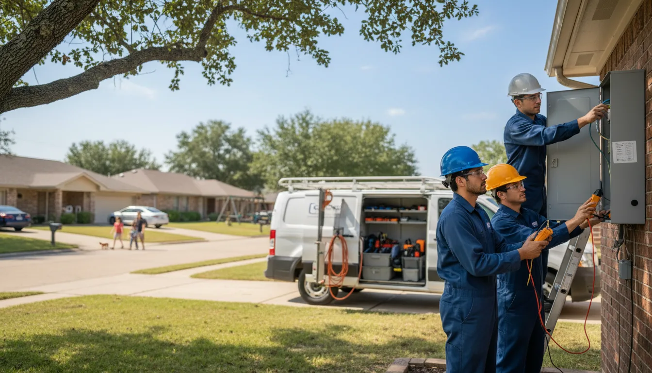 Certified electrician providing emergency electrical services in Abrams, WI